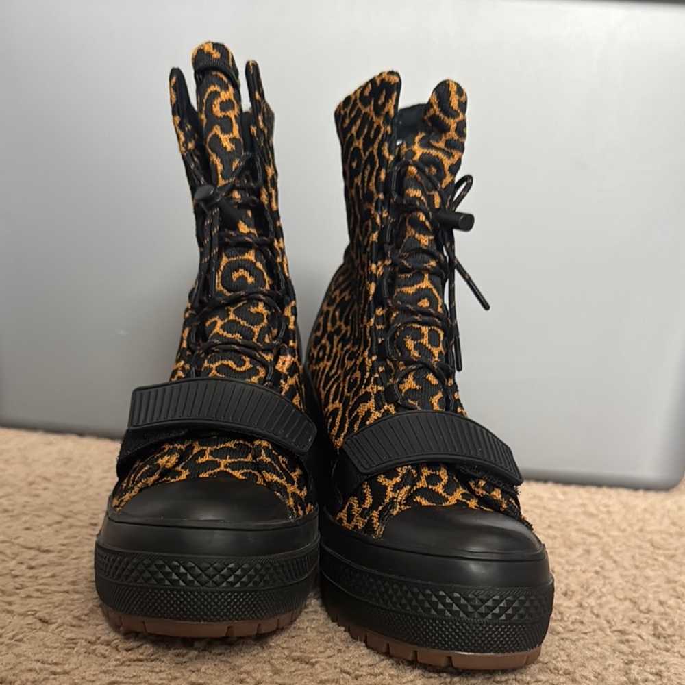 Converse Leopard Print Heeled Boots